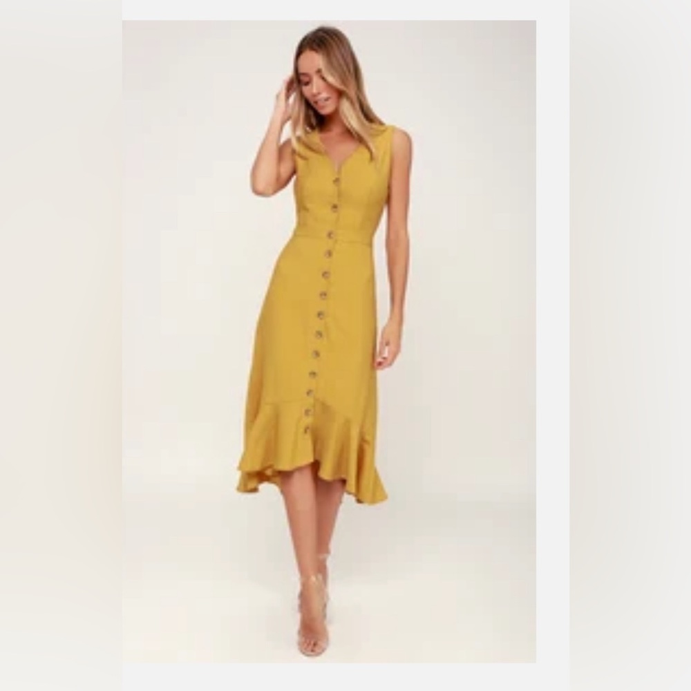 Lulus Mustard dress from 2019 collection - Picture 4 of 4